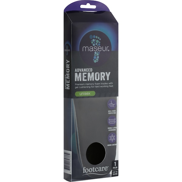 Maseur Footcare Advanced Memory Foam Insole 1 Pair