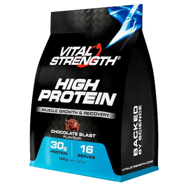 Vital Strength High Protein Powder Chocolate Muscle Growth & Recovery 750g