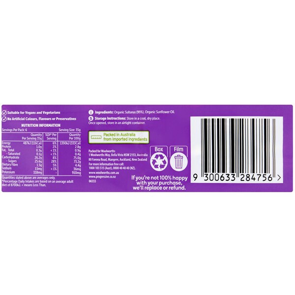 Macro Organic Mini Sultanas Sultanas 6pk