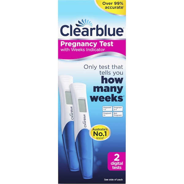 Clearblue Digital Pregnancy Test, Weeks Indicator 2 Pack