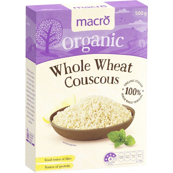 Macro Organic Cous Cous Wholeheat 500g