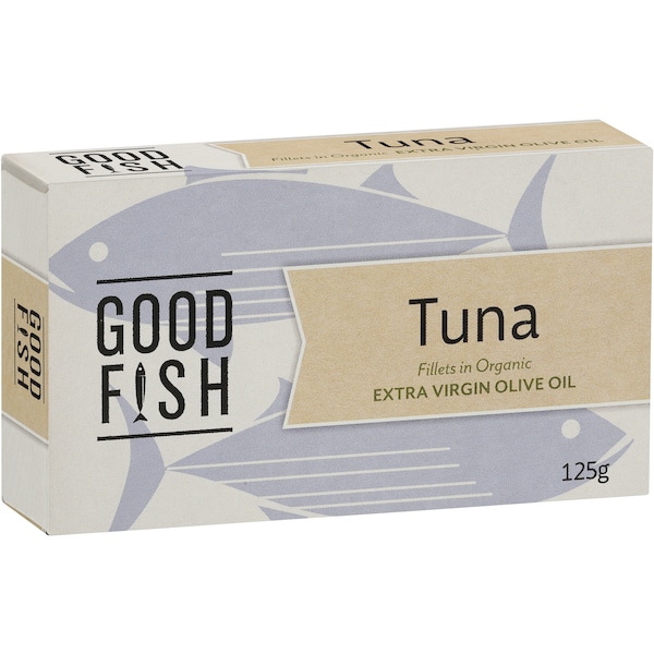 Good Fish Wild Caught Skipjack Tuna In Organic Olive Oil Tin 125g