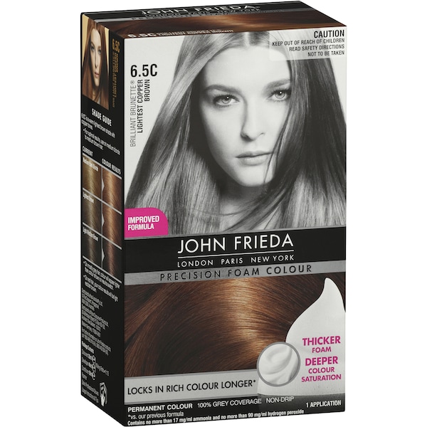 John Frieda Precision Foam 6.5c Lightest Copper Brown Each