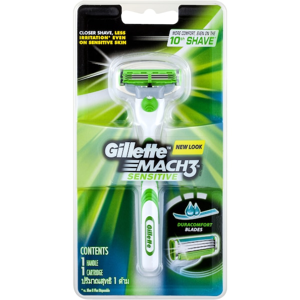 Gillette Mach 3 Turbo Shaving Razor Sensitive Each