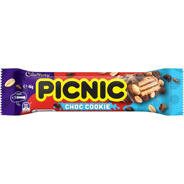 Cadbury Picnic Chocolate Cookie Bar 46g
