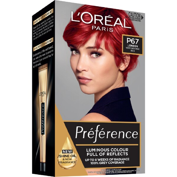L'Oreal Paris Preference P67 Scarlet Intense Red each