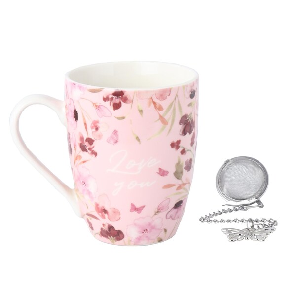 Mother's Day Mug & Tea Strainer Set Butterfly each