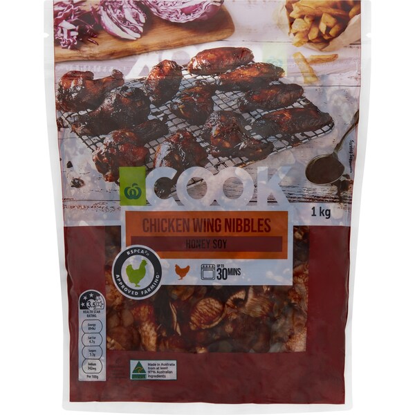 Woolworths Simply Roast Honey Soy Chicken Wing Nibbles 1kg