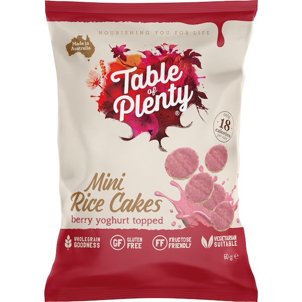 Table Of Plenty Mini Rice Cakes Berry Yoghurt 60g