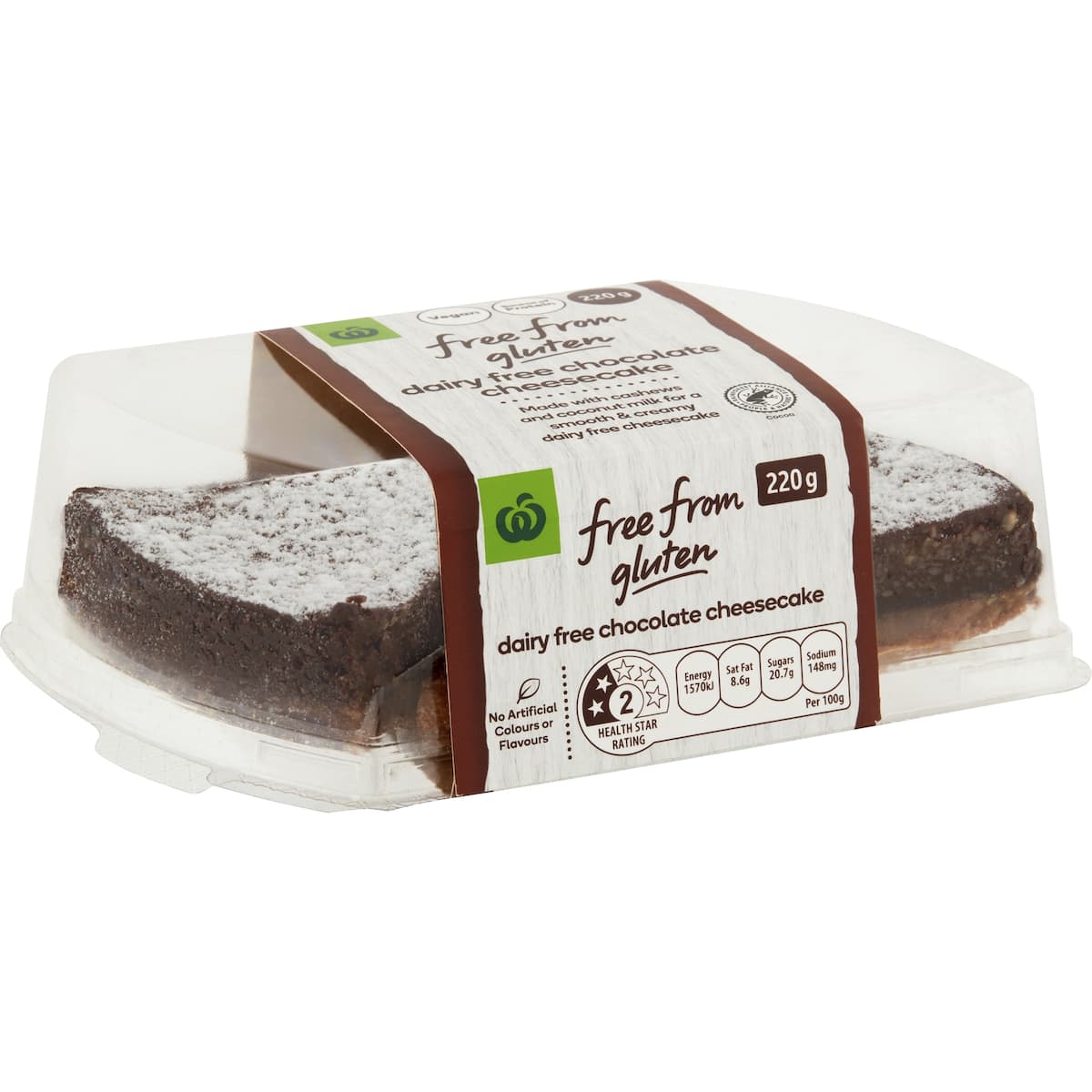 Woolworths Free From Gluten Dairy Free Chocolate Cheesecake 220g bunch