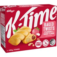 Kellogg's K Time Baked Twists Strawberry & Yoghurt Bars