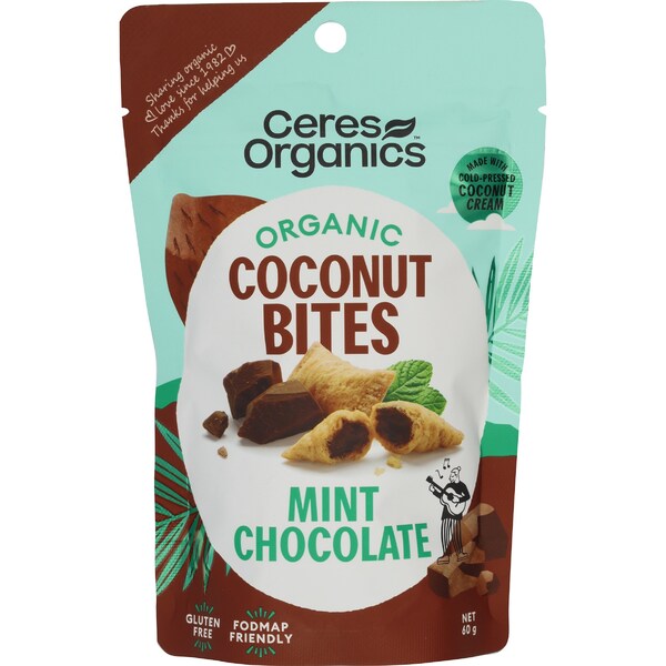 Ceres Organics Coconut Bites Mint Chocolate 60g