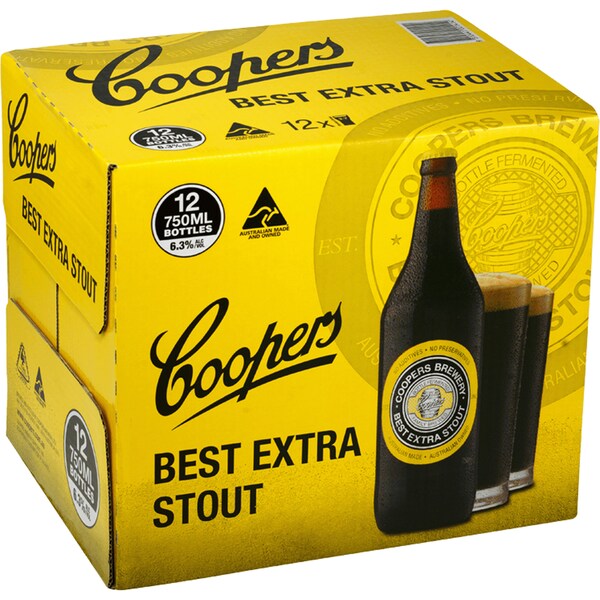 Coopers Extra Stout Bottles 750mL x 12 pack