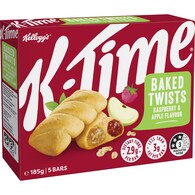 Kellogg's K Time Baked Twists Raspberry & Apple Bars