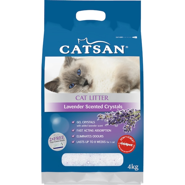 Catsan Cat Litter Lavender Scented Crystals 4kg