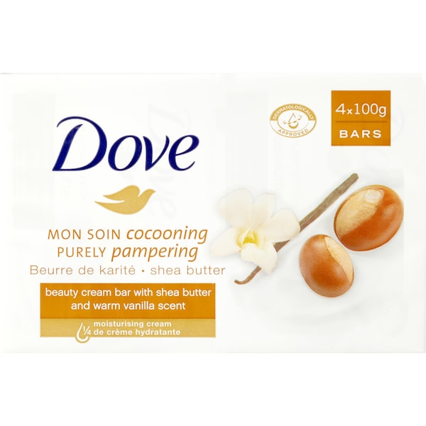 Dove Beauty Bar Shea Butter And Warm Vanilla 4pk