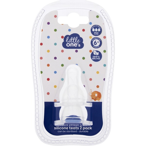 Little One's Silicone Teats Fast Flow 2 pack
