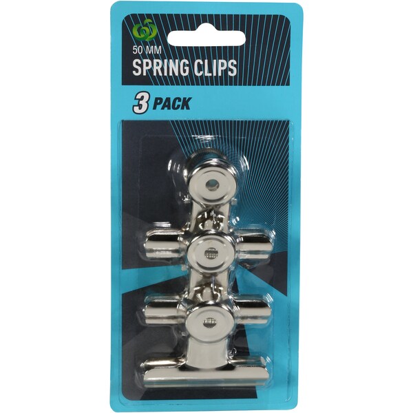 Essentials Clips Spring 50mm 3 Pack