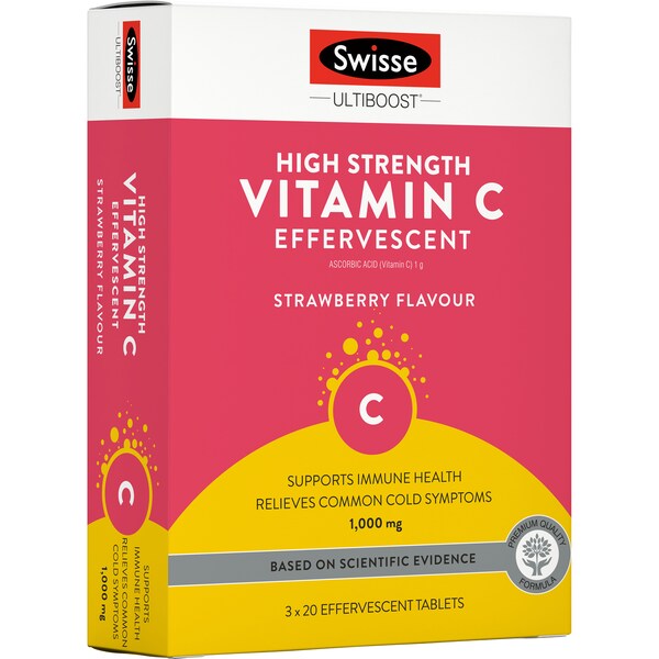 Swisse Ultiboost High Strength Vitamin C Effervescent 60 pack