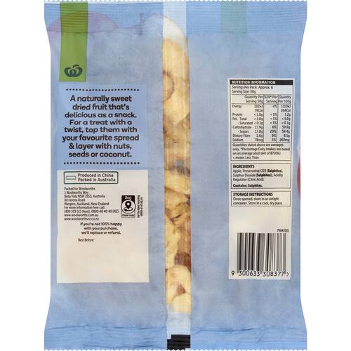 Woolworths Dried Apple Slices 200g bunch