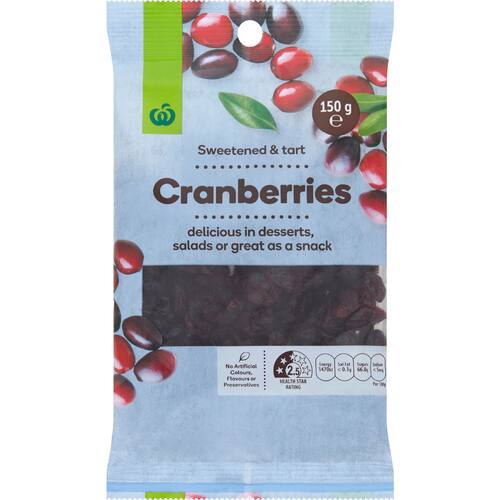 Woolworths Cranberries 150g bunch
