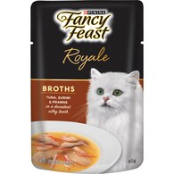 Fancy Feast Adult Royale Broths Tuna Surimi & Prawns Wet Cat Food