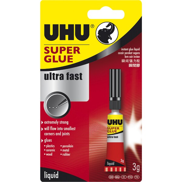 UHU Superglue Carded Ultra Fast 3mL