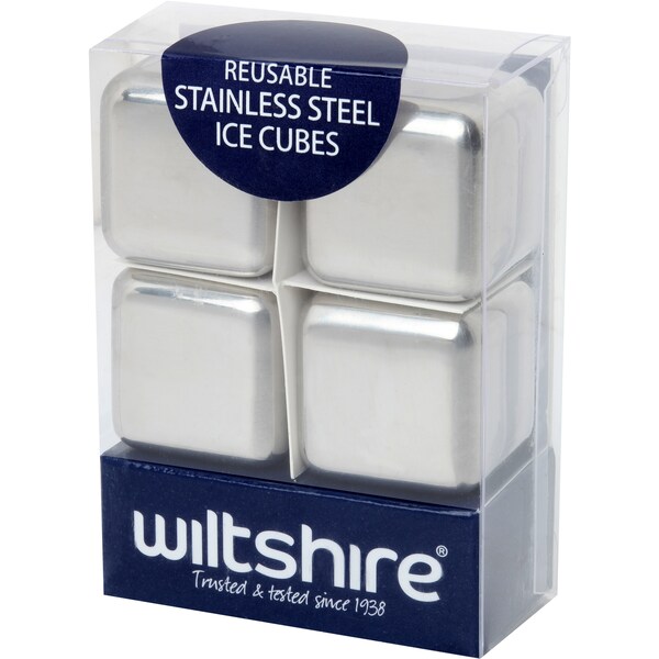 Wiltshire Stainless Steel Ice Cubes 4 Pack
