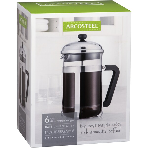 Arcosteel 6 Cup Coffee Plunger Each