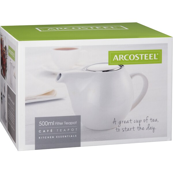 Arcosteel Dinnerware Teapot White 500ml