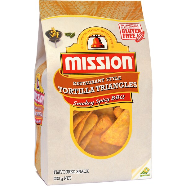 Mission Smokey Spicy Bbq Corn Chips 230g