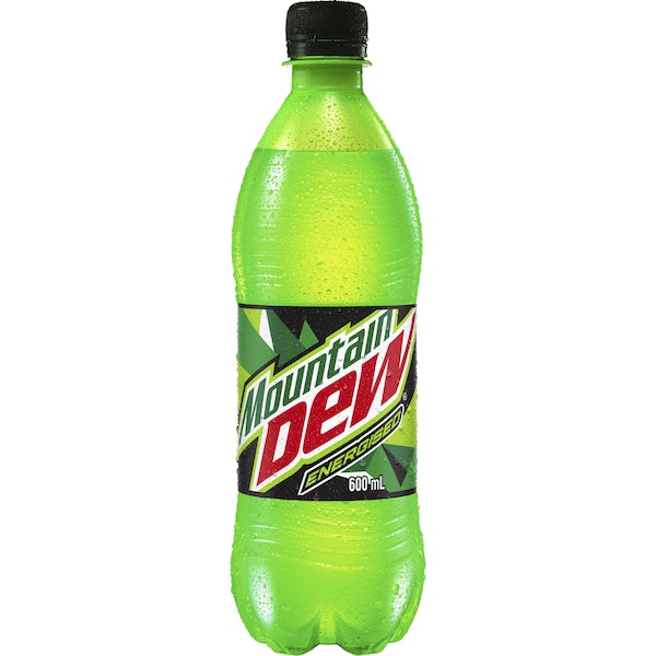 Mountain Dew Energised Soft Drink Bottle Bottle 600mL