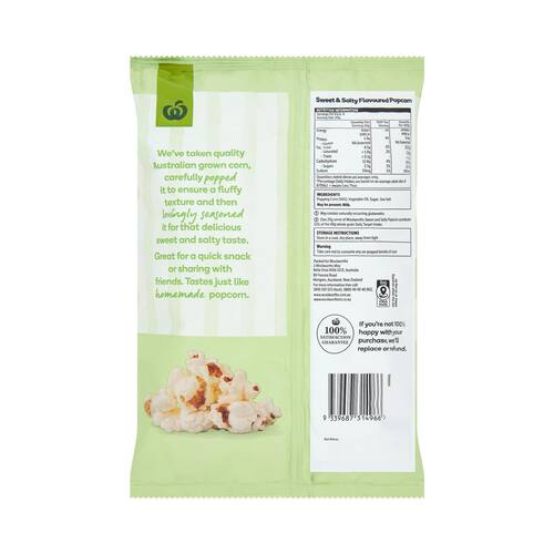 Woolworths Gluten Free Popcorn Sweet & Salty 120g bunch