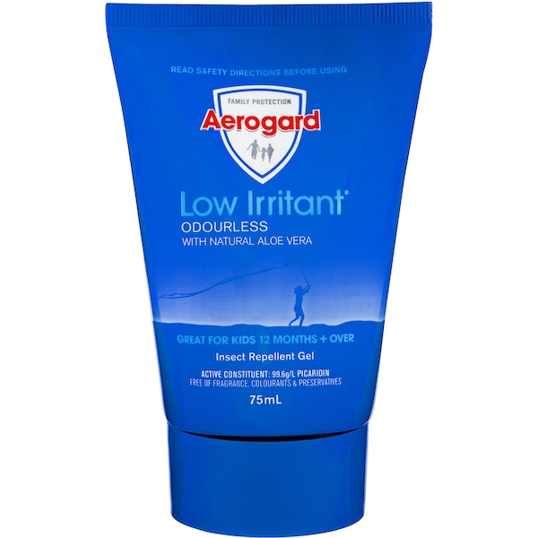 Aerogard Low Irritant Insect Repellant Odourless Gel 75ml
