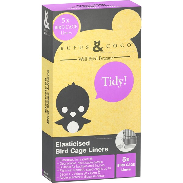 Rufus & Coco Elasticised Bird Cage Liner 5 Pack