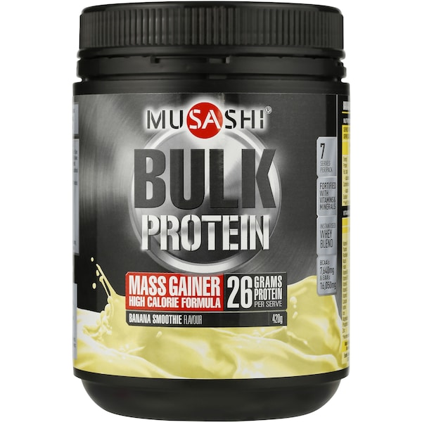 Musashi Bulk Mass Gain Protein Blend  Banana 420g