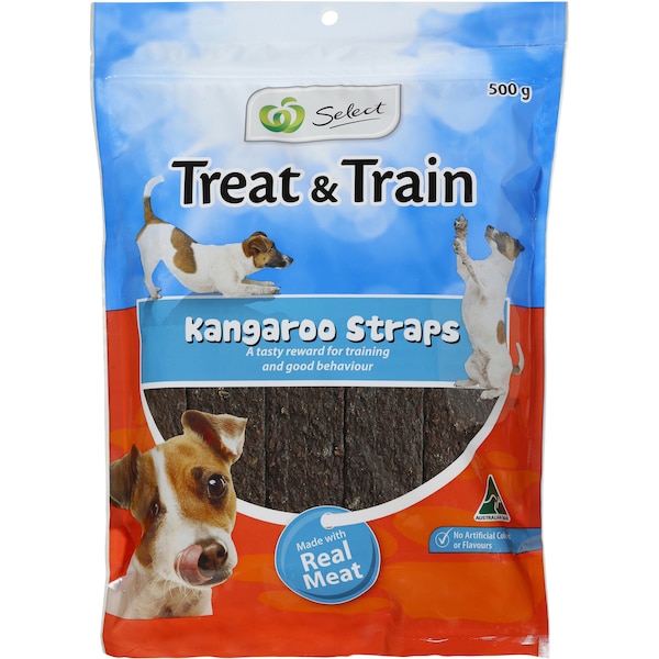Woolworths Select Treat Kangaroo Straps 500g