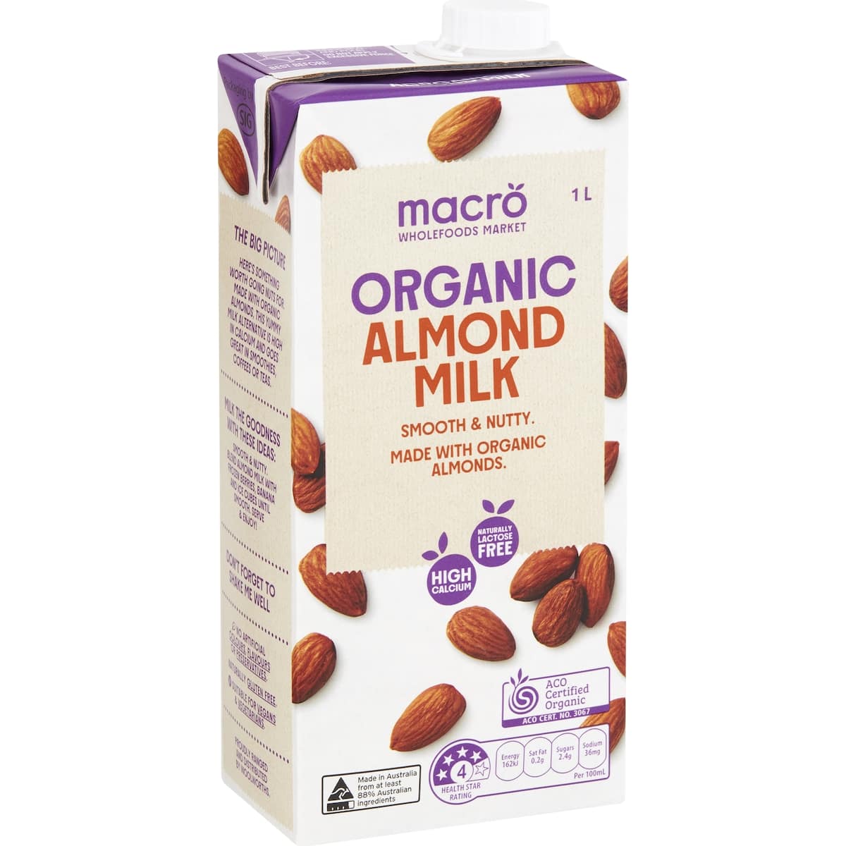 Macro Organic Almond Milk 1l bunch