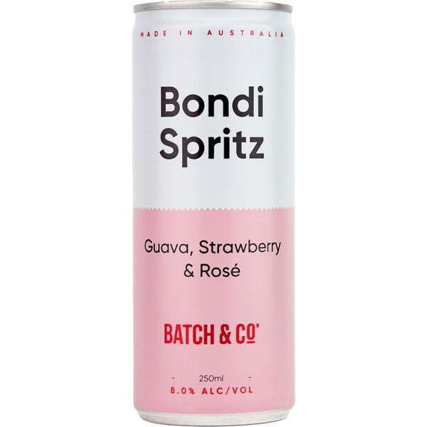 Batch Brewing Co. Bondi Spritz Guava, Strawberry Rose Spritz Can 250ml