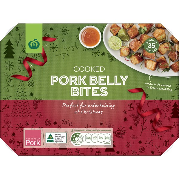 Woolworths Cooked Pork Bites  400g - 600g
