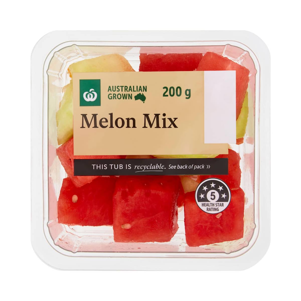 Woolworths Good To Go Seasonal Melon Mix 200g bunch