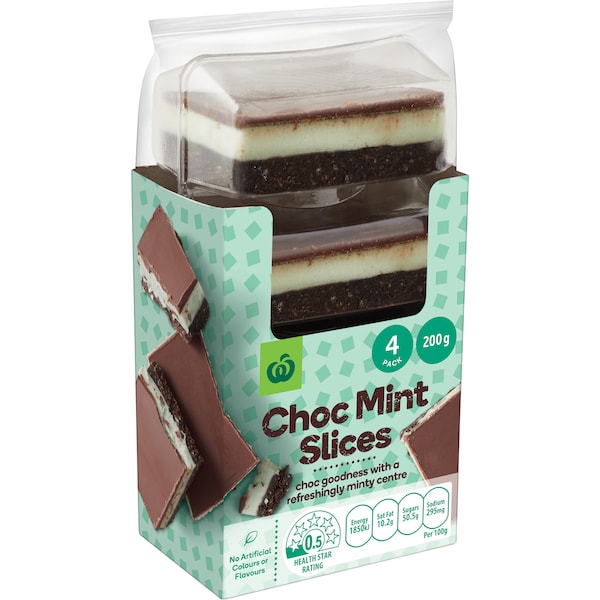 Woolworths Choc Mint Slices 4 Pack