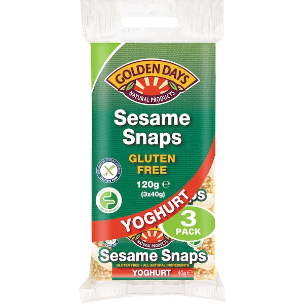 Golden Days Snacks Sesame Snap Yoghurt 3 Pack