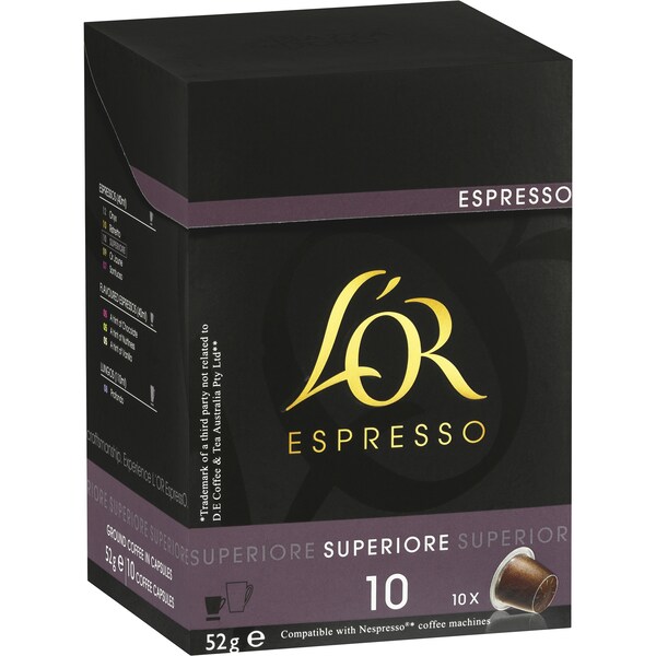 L'Or Coffee Capsules Espresso Superiore 10 Pack