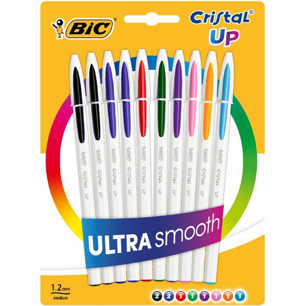 BIC Cristal Up Fashion Pens 10 Pack
