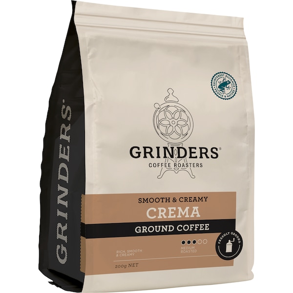Grinders Crema Ground Coffee 200g