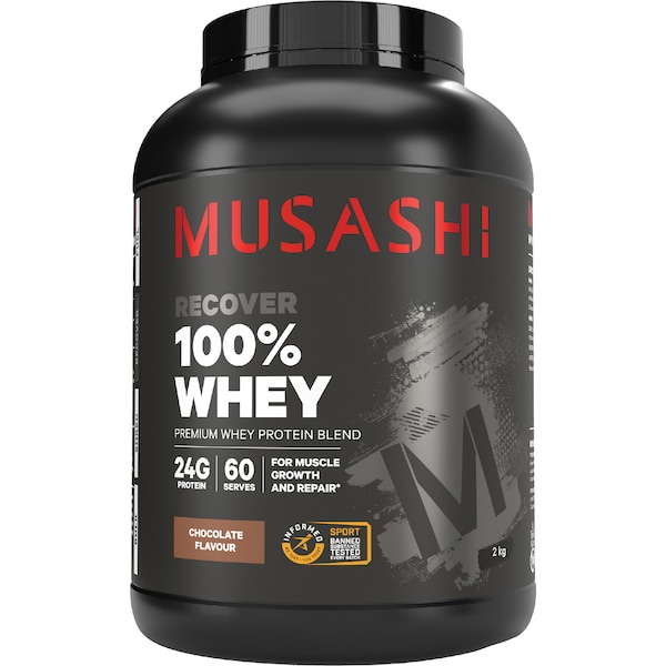 Musashi 100% Whey Choc Milkshake Powder 2kg