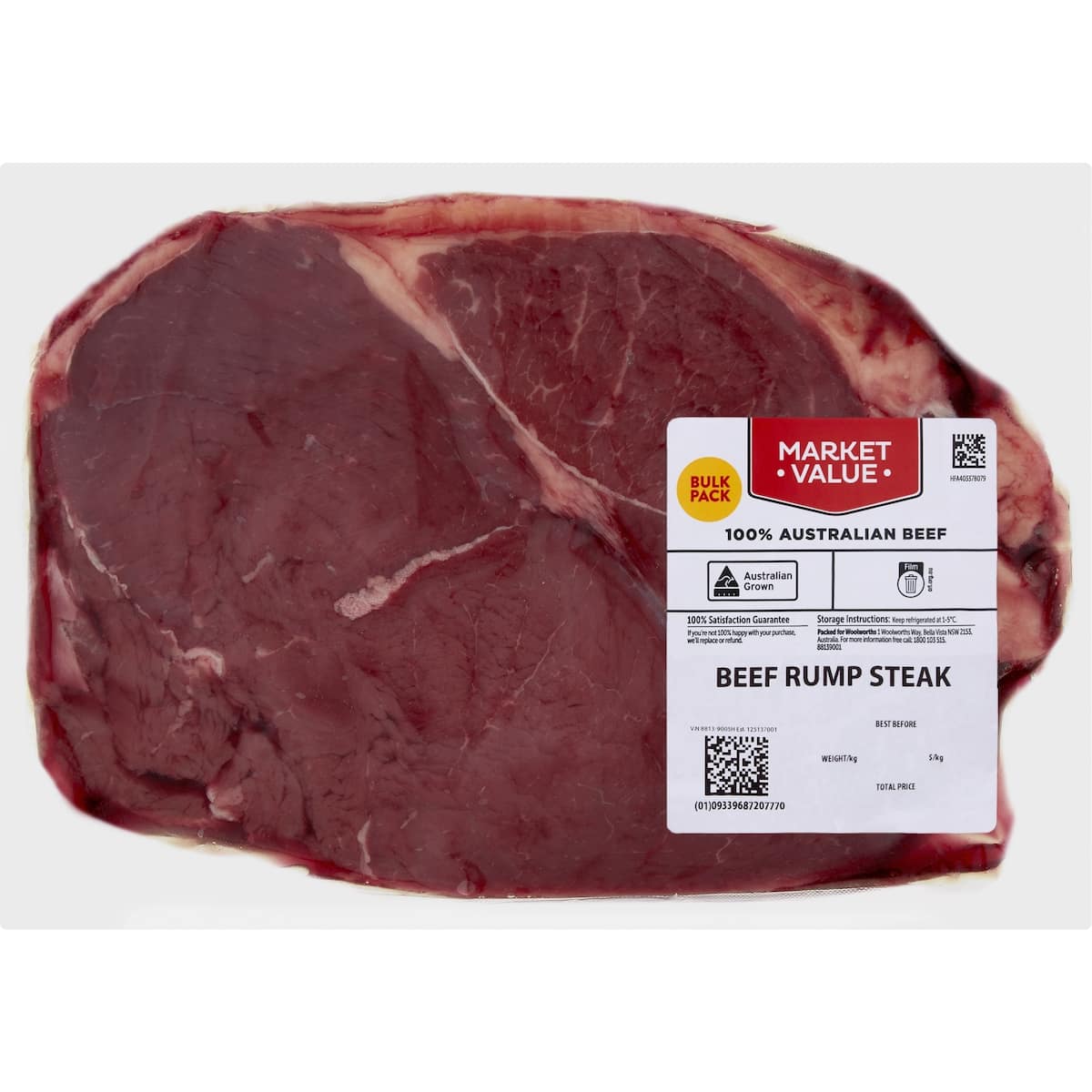 Beef Rump Market Market Value Rump Steak 700g - 1.2kg | bunch