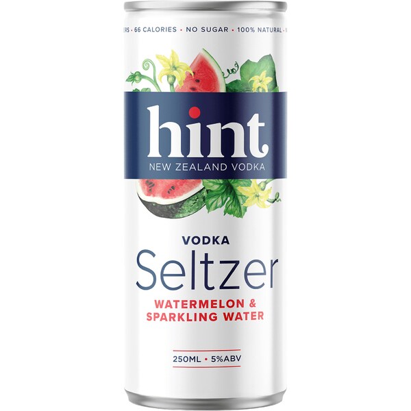 Hint Seltzer Watermelon Can 250ml