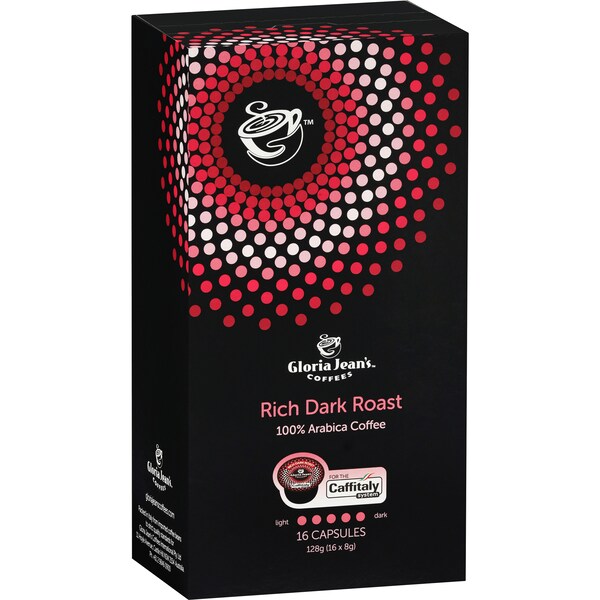 Gloria Jean's Coffees Coffee Capsules Rich Dark Roast 16x8g